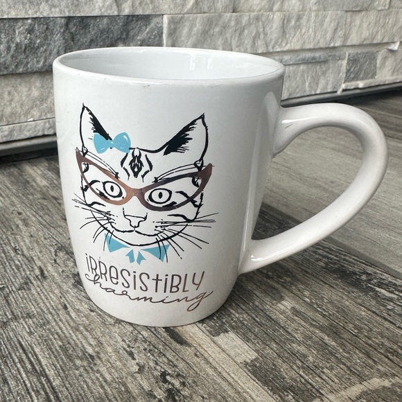 Irresistibly Charming Cat with Glasses  Cat Kitty Tea Coffee Ceramic Mug - Picture 5 of 6